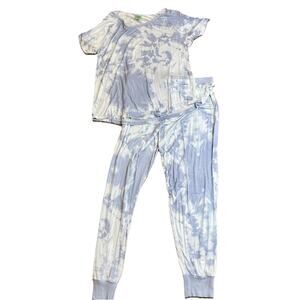 Honeydew Pajama Set - M‎ Blue Tie Dye Lounge Wear 2pc Long Sleeve & Pants